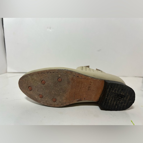 La Barca Youth Toddler Ankle Boots 8.5 Color Bone Leather Botines Charros Joven - Picture 9 of 10